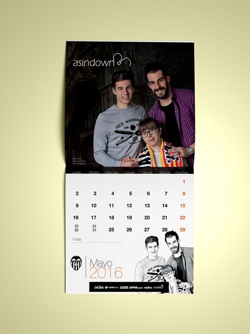 Calendario Asindown Valencia cf 2016 2