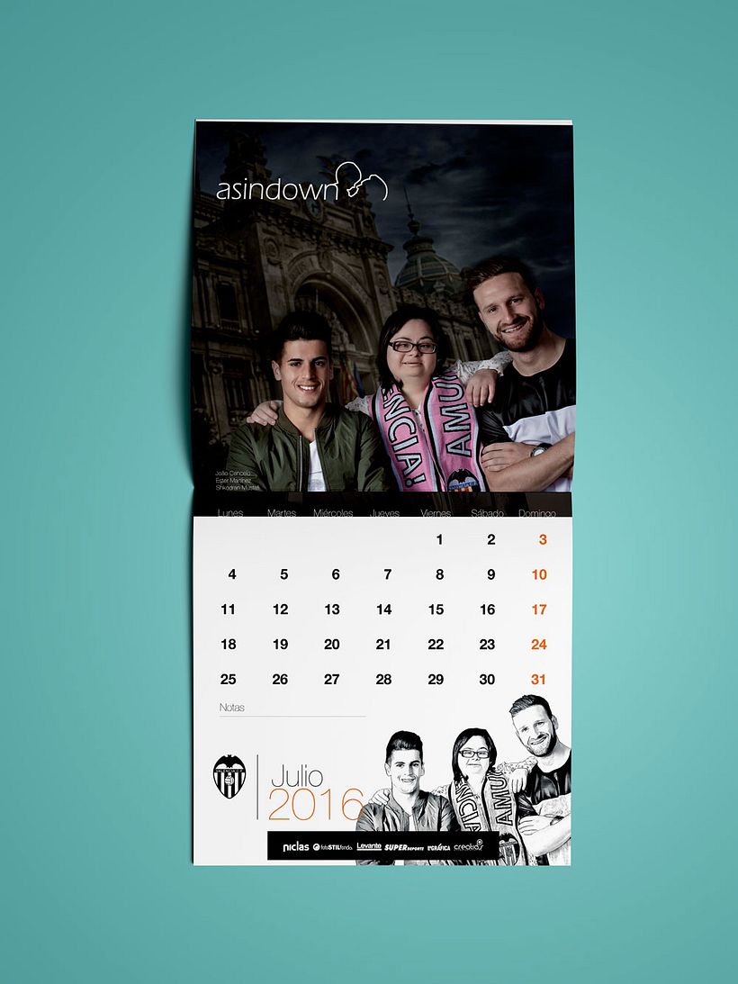 Calendario Asindown Valencia cf 2016 3