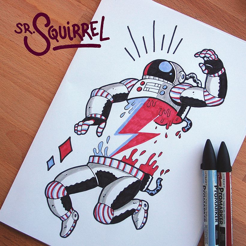 Ilustraciones tributo a David Bowie 1