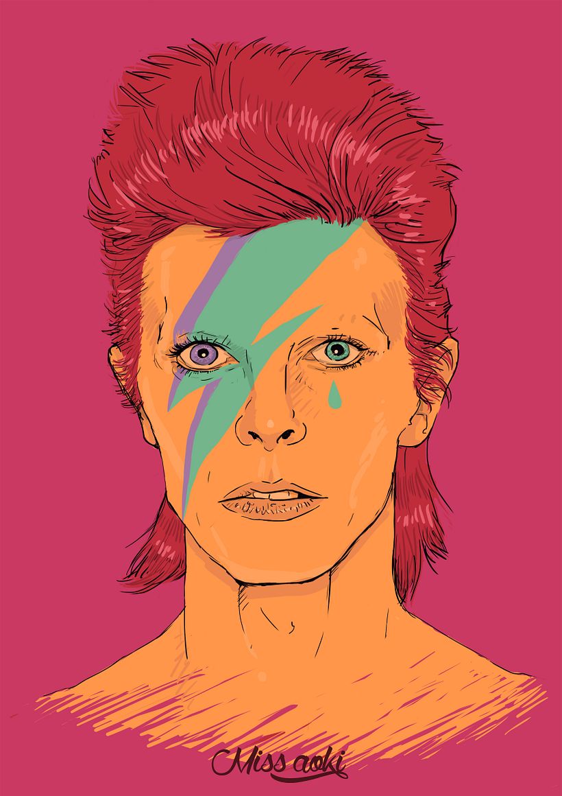 Ilustraciones tributo a David Bowie 1