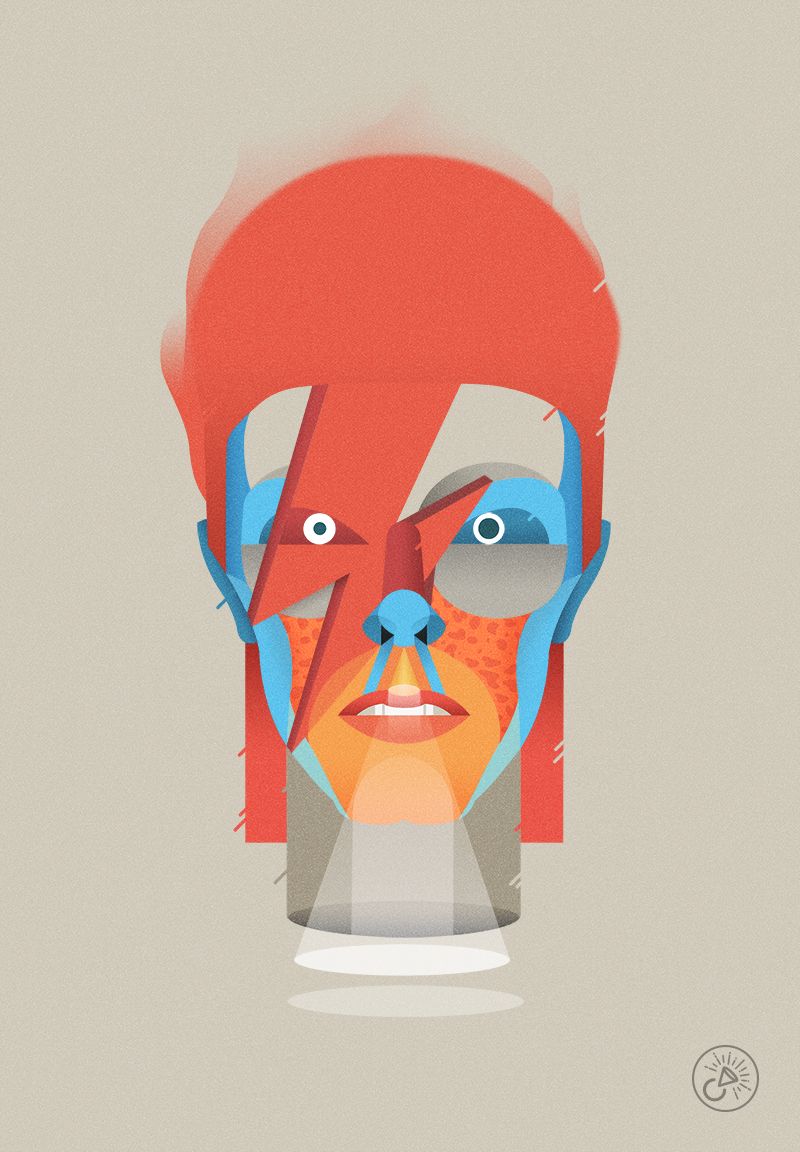 Ilustraciones tributo a David Bowie 1