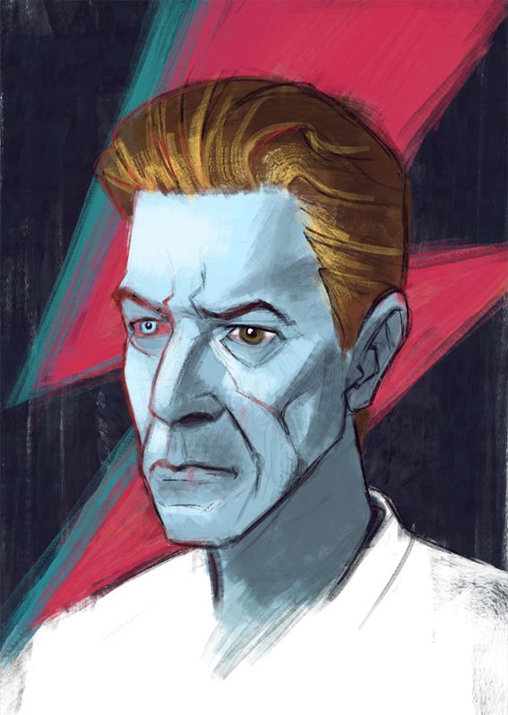 Ilustraciones tributo a David Bowie 1