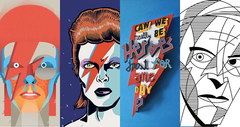 Ilustraciones tributo a David Bowie 1
