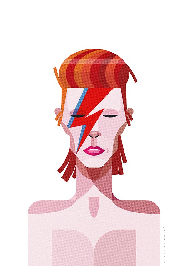 Ilustraciones tributo a David Bowie 1