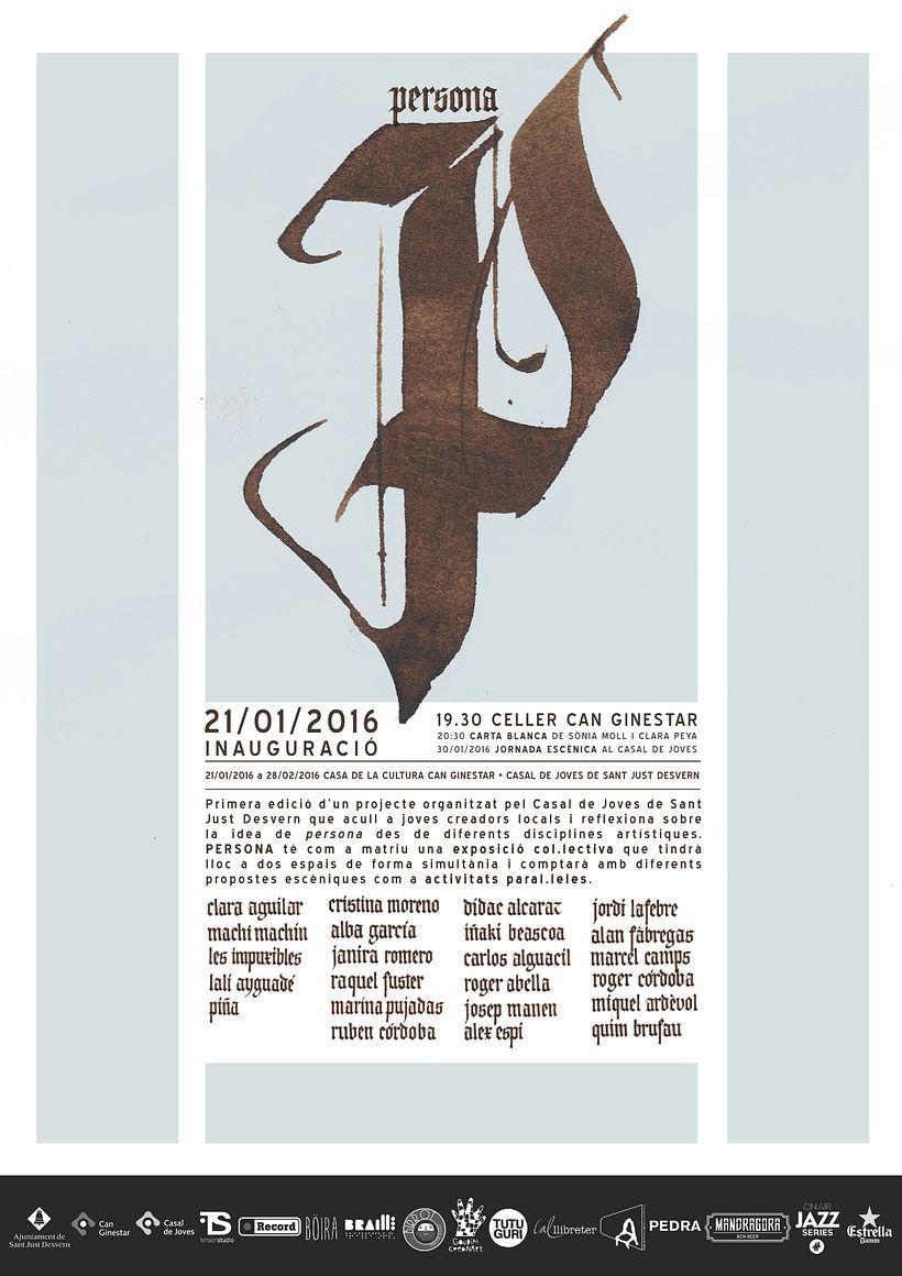 Caligrafía para cartel de exposición.  1