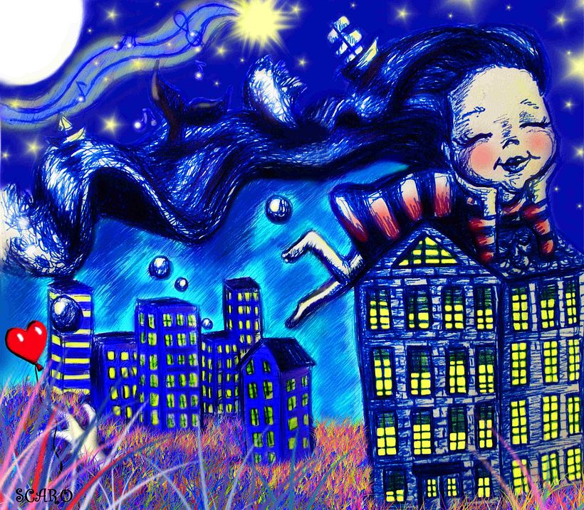 Ilustración infantil... La Luna y yo 0