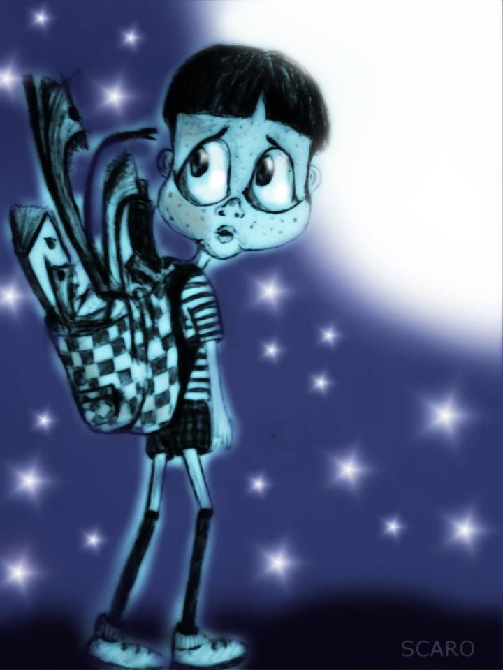 Ilustración infantil... La Luna y yo 7