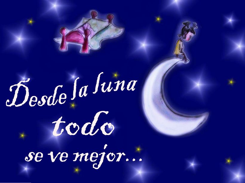 Ilustración infantil... La Luna y yo 9