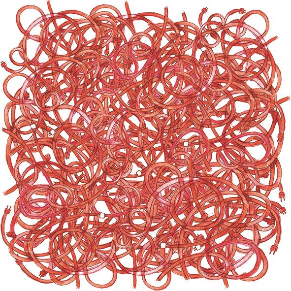 Mi Proyecto del curso: Pattern Design analógico y digital/ CABLES- OVNIS /Maria Pagola Domec 2