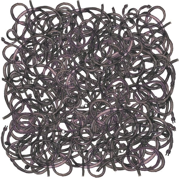 Mi Proyecto del curso: Pattern Design analógico y digital/ CABLES- OVNIS /Maria Pagola Domec 1