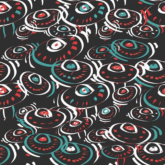 Mi Proyecto del curso: Pattern Design analógico y digital/ CABLES- OVNIS /Maria Pagola Domec 9