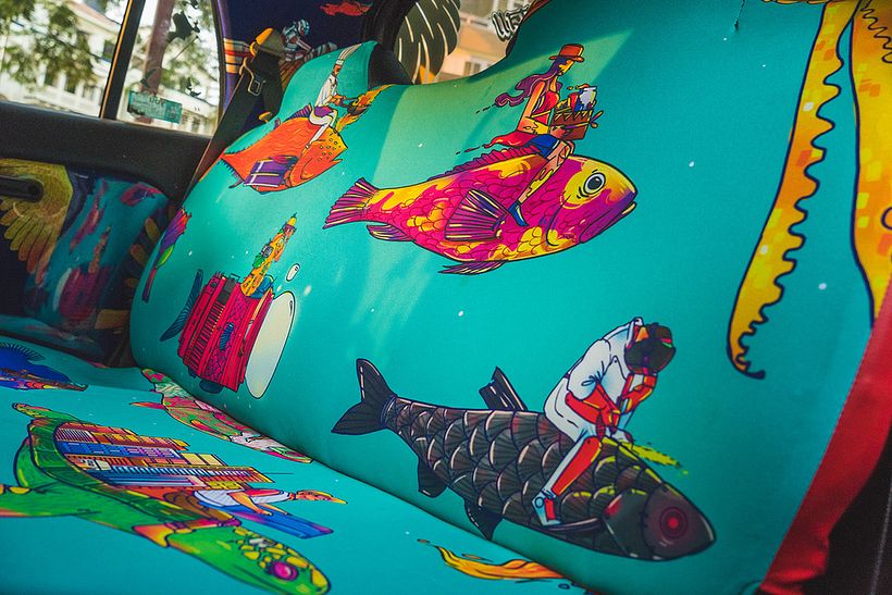 Transportan el diseño a través de taxis en Mumbai  12