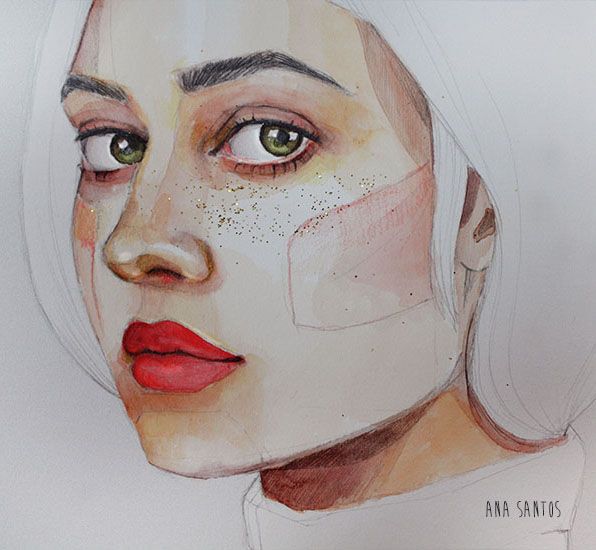 Retratos Acuarelápiz 2