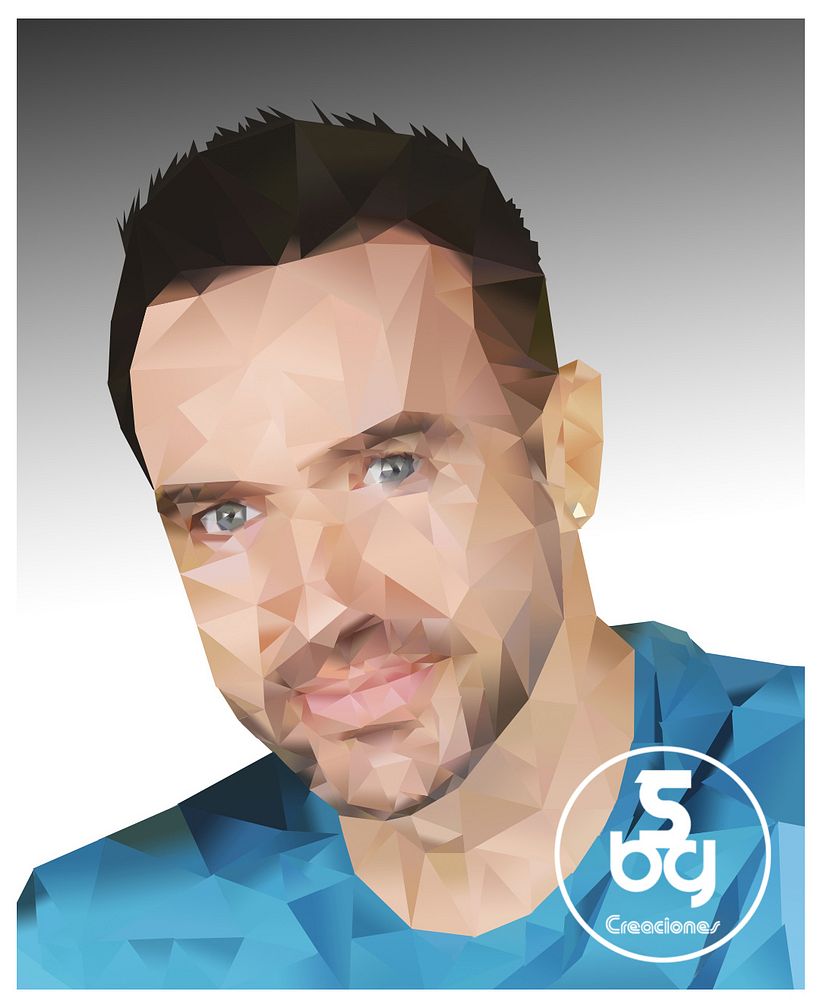 Low poly portrait -1