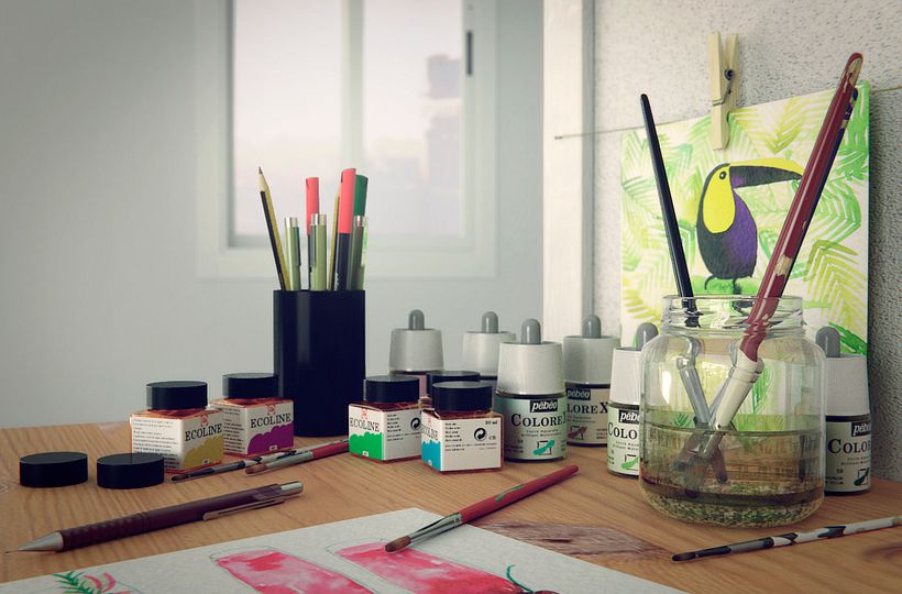 Watercolors - Ilustrație tradițională