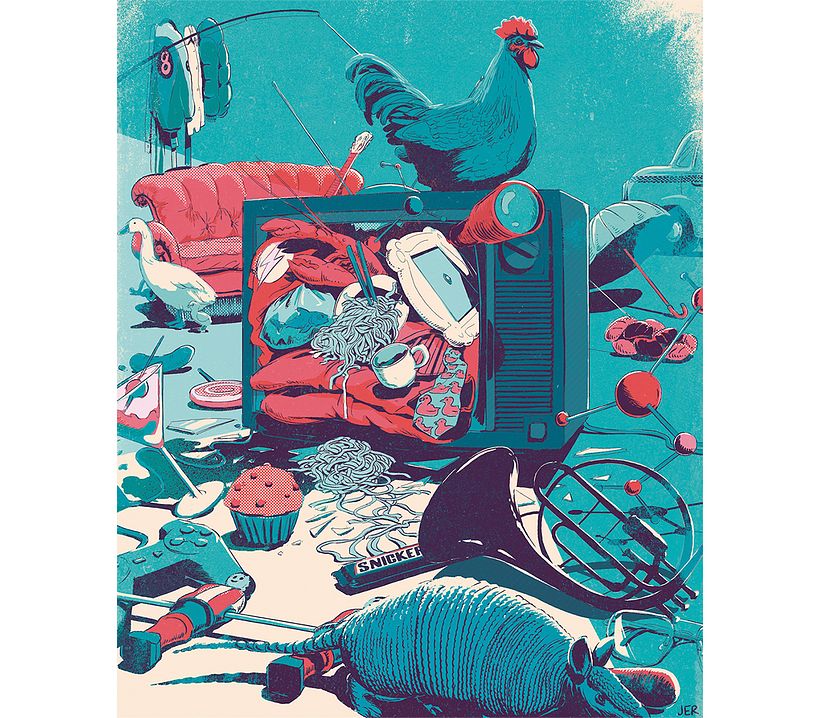 Ilustración para Wired Italia - Las 100 mejores series de TV 0