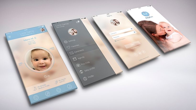 Nursery App Concept by LVÀ (app & smatphone) - Diseño