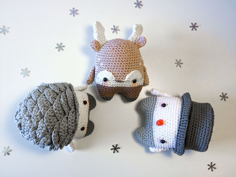 Nuevo Trío de muñecos crochet amigurumi "Winter Series" 0