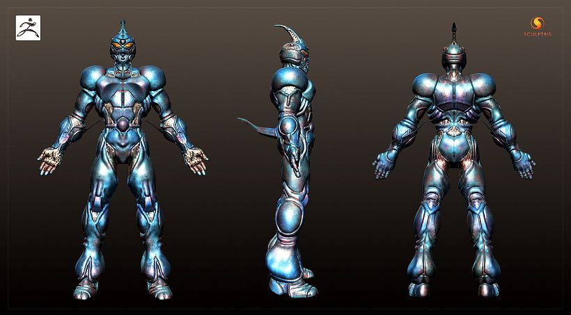 GUYVER: Bio Booster Armor  (3D Model made with SCULPTRIS) 3