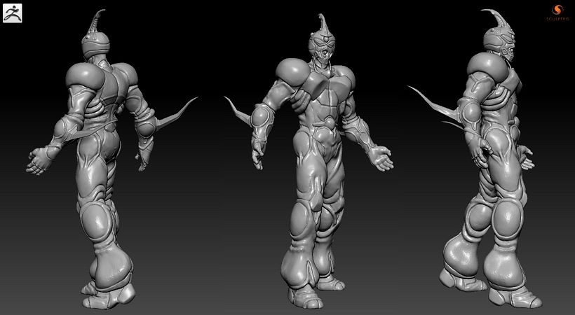 GUYVER: Bio Booster Armor  (3D Model made with SCULPTRIS) 4