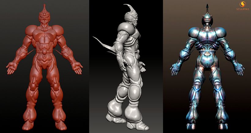 GUYVER: Bio Booster Armor  (3D Model made with SCULPTRIS) 6
