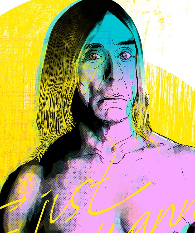 Yorokobu // Rock´n´Draw / El superviviente Iggy Pop 1