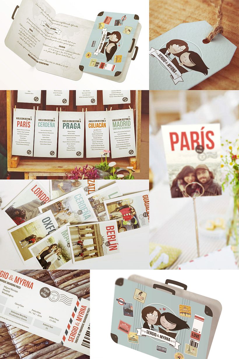 Invitaciones de boda, seatting plan, etiquetas de regalos, menús 4