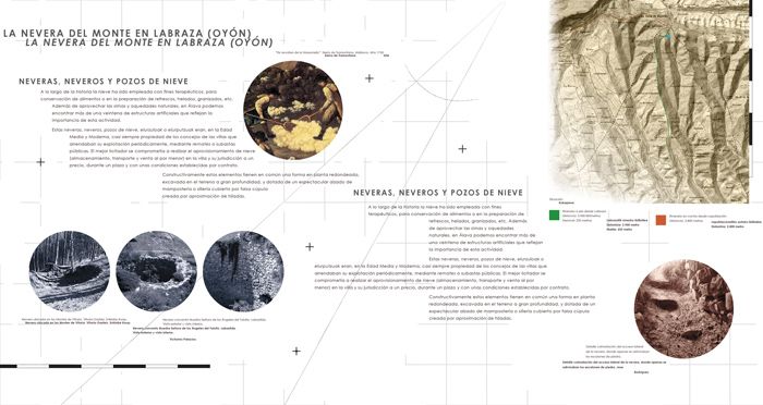 Exhibition display and poster design for the exhibition "La nevera del monte en Labraza" 1