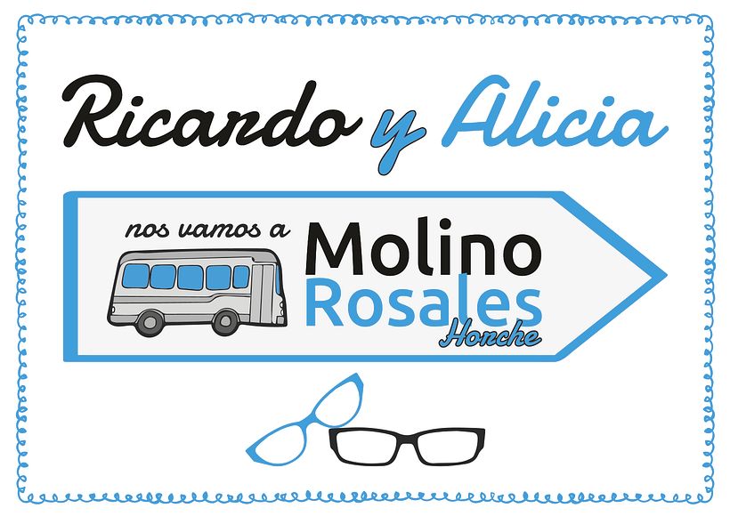 Cartelería para boda "Ricardo y Alicia" 2
