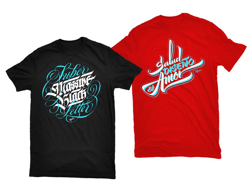 T-shirts caligráficas por Meave 1