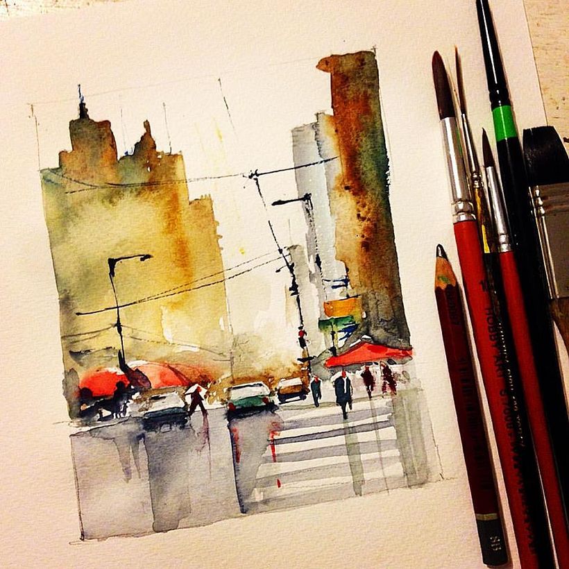 Acuarelas que mancho en Bares - Sketch Café 6