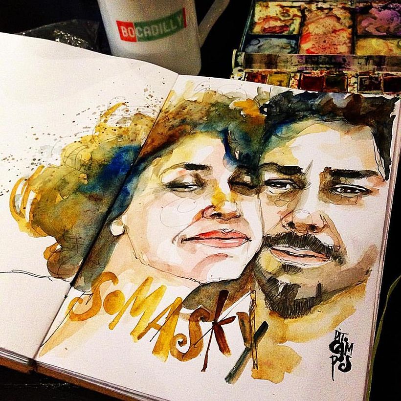 Acuarelas que mancho en Bares - Sketch Café 7