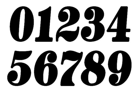 que tipografía utiliza estos números 1