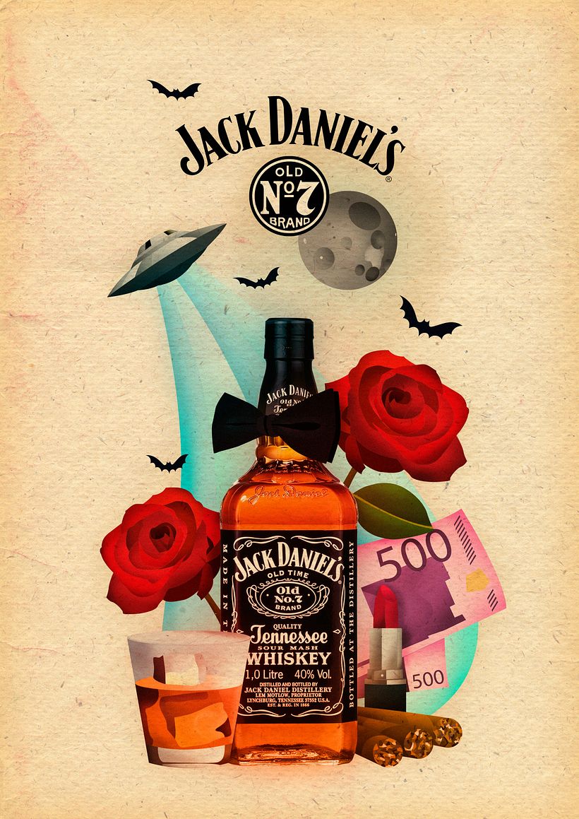 Jack Daniel's Still Life Poster | Domestika