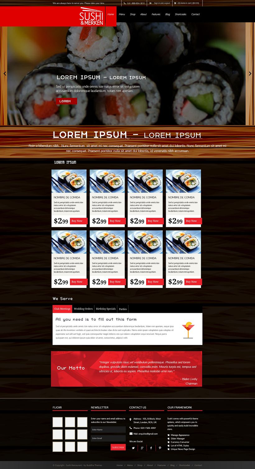 Sushi&Merkén - Logo&Wordpress 0