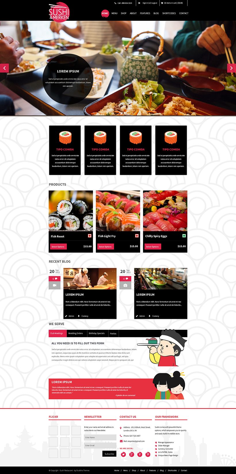 Sushi&Merkén - Logo&Wordpress 1