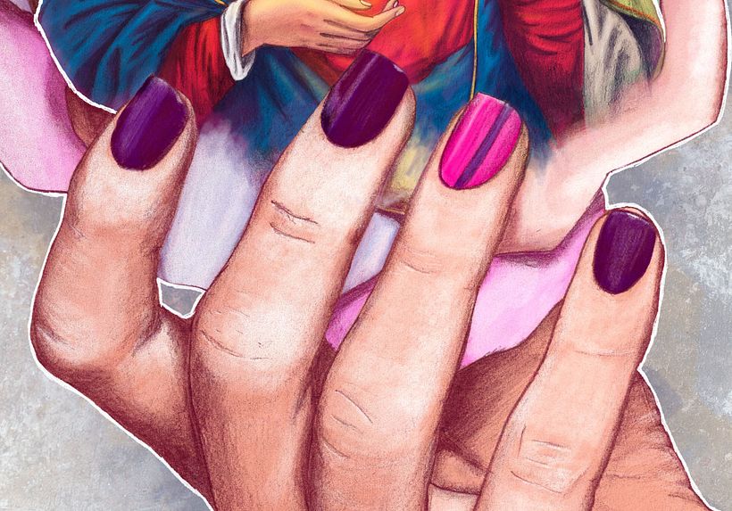 Virgen María (Rosa Mística): Del dibujo a lápiz a la ilustración digital 11