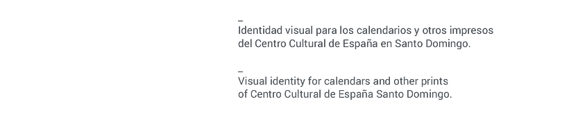 Centro Cultural de España Calendars 2015 - Dirección de arte