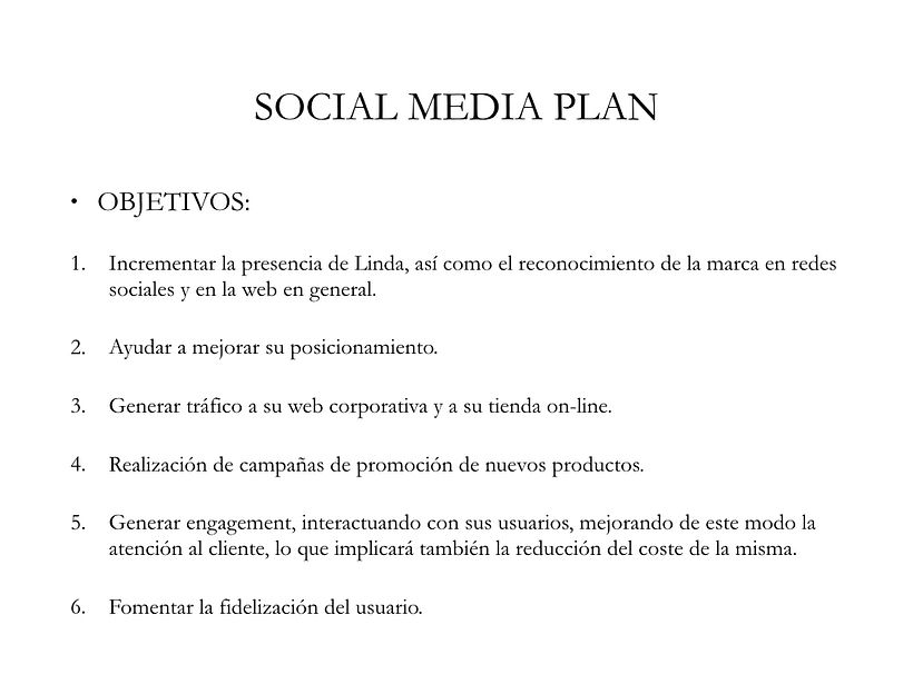 Linda Social Media Plan 0