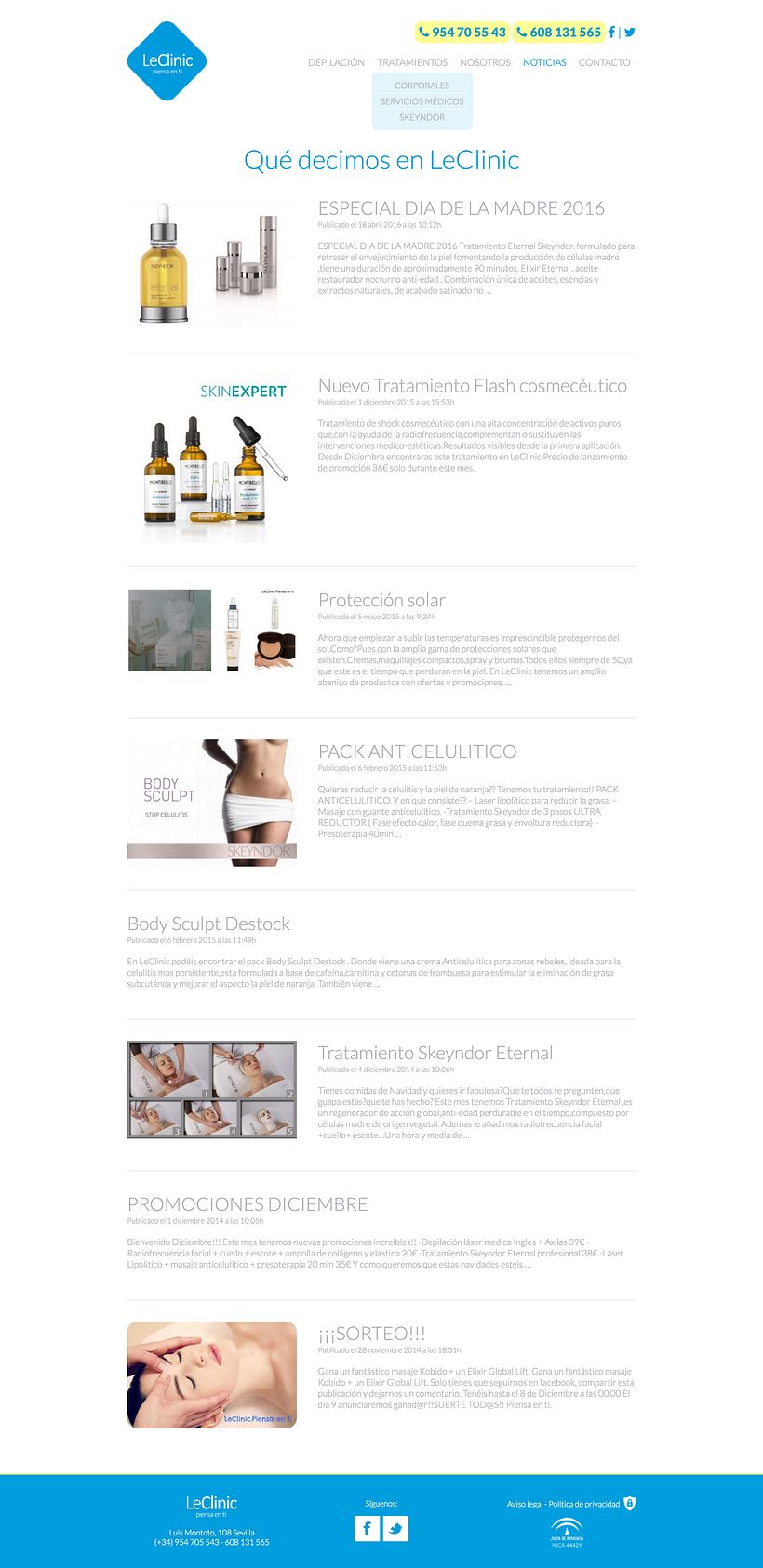 Diseño/Desarrollo Web/UI/UX: LeClinic 9