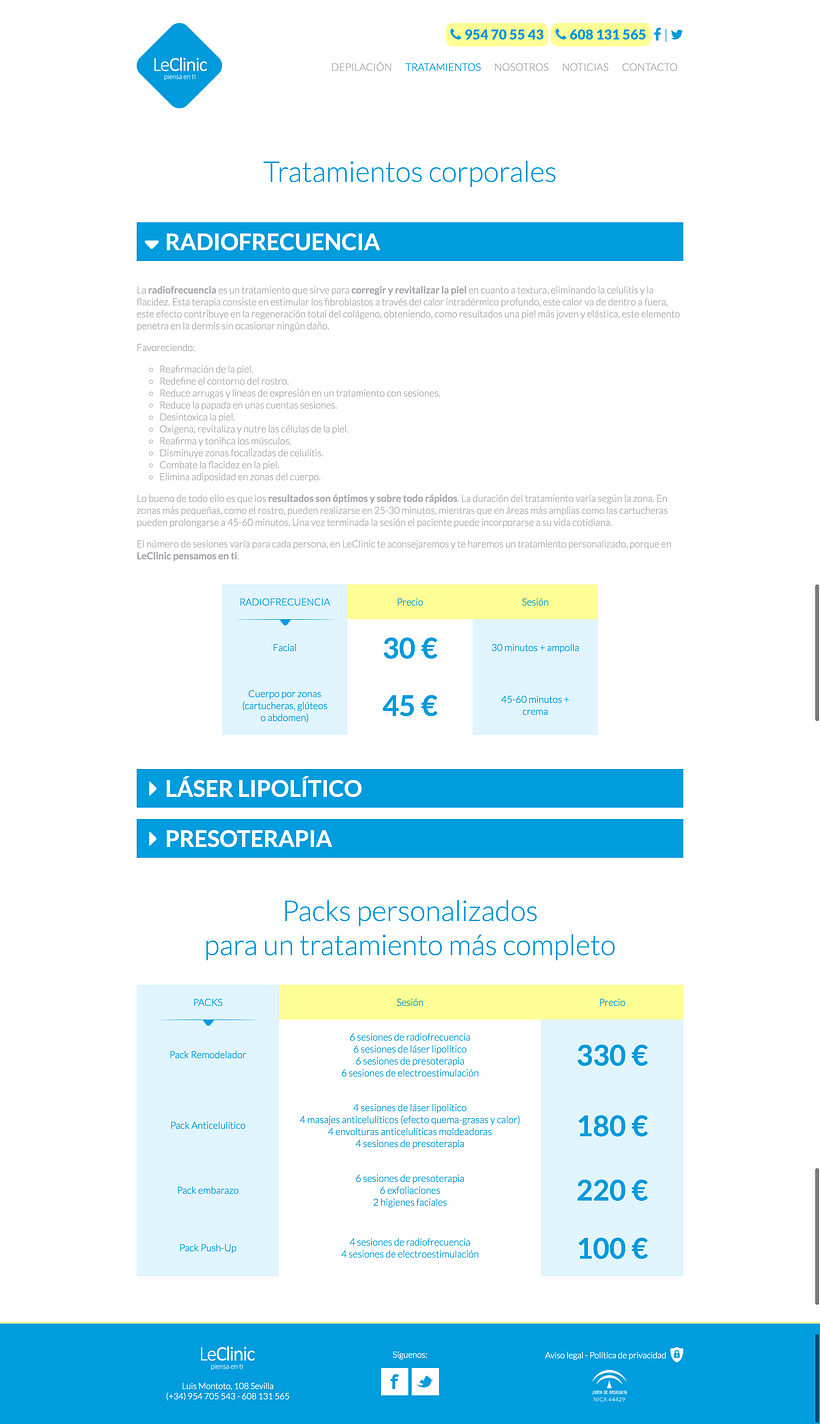 Diseño/Desarrollo Web/UI/UX: LeClinic 7