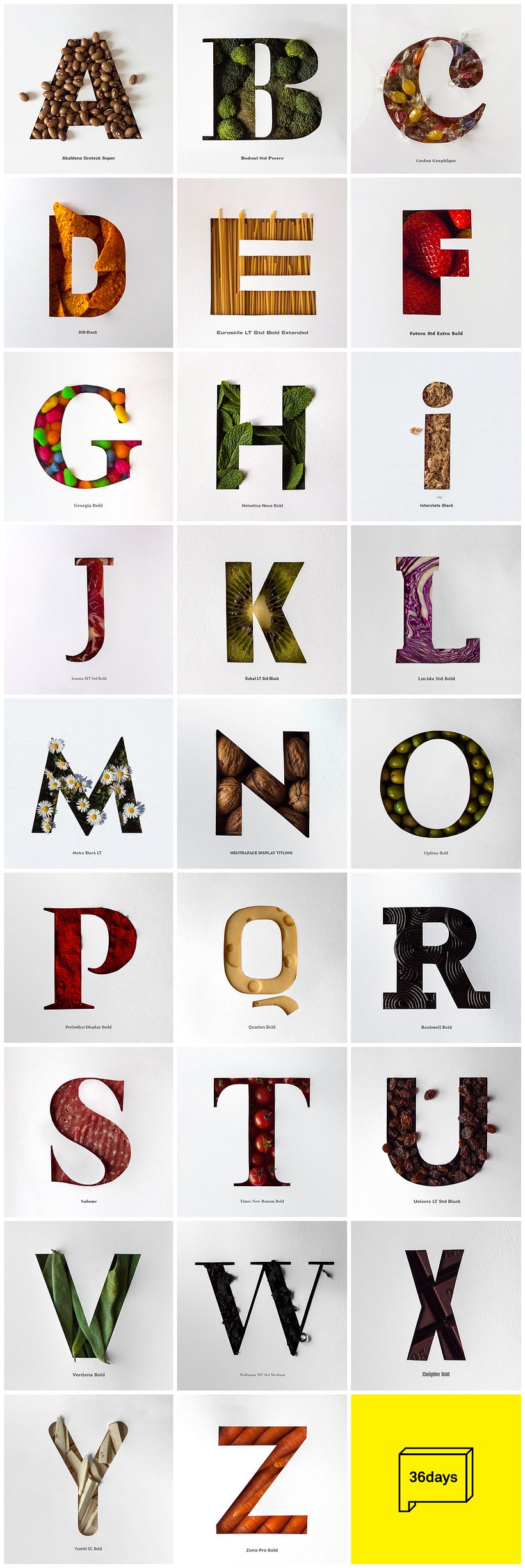 Comida y tipo · @36DaysofType · 2016 2