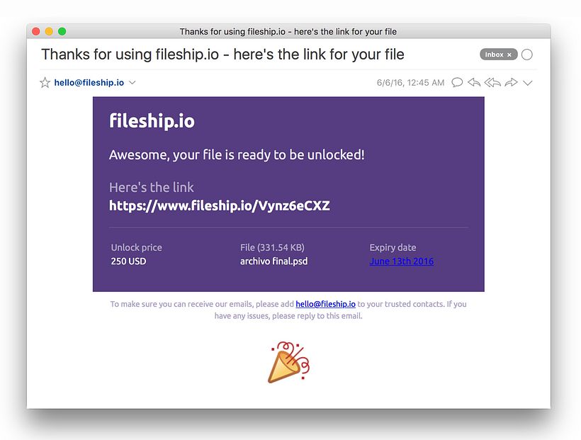 Fileship: una herramienta que obliga a tus clientes a pagar 6