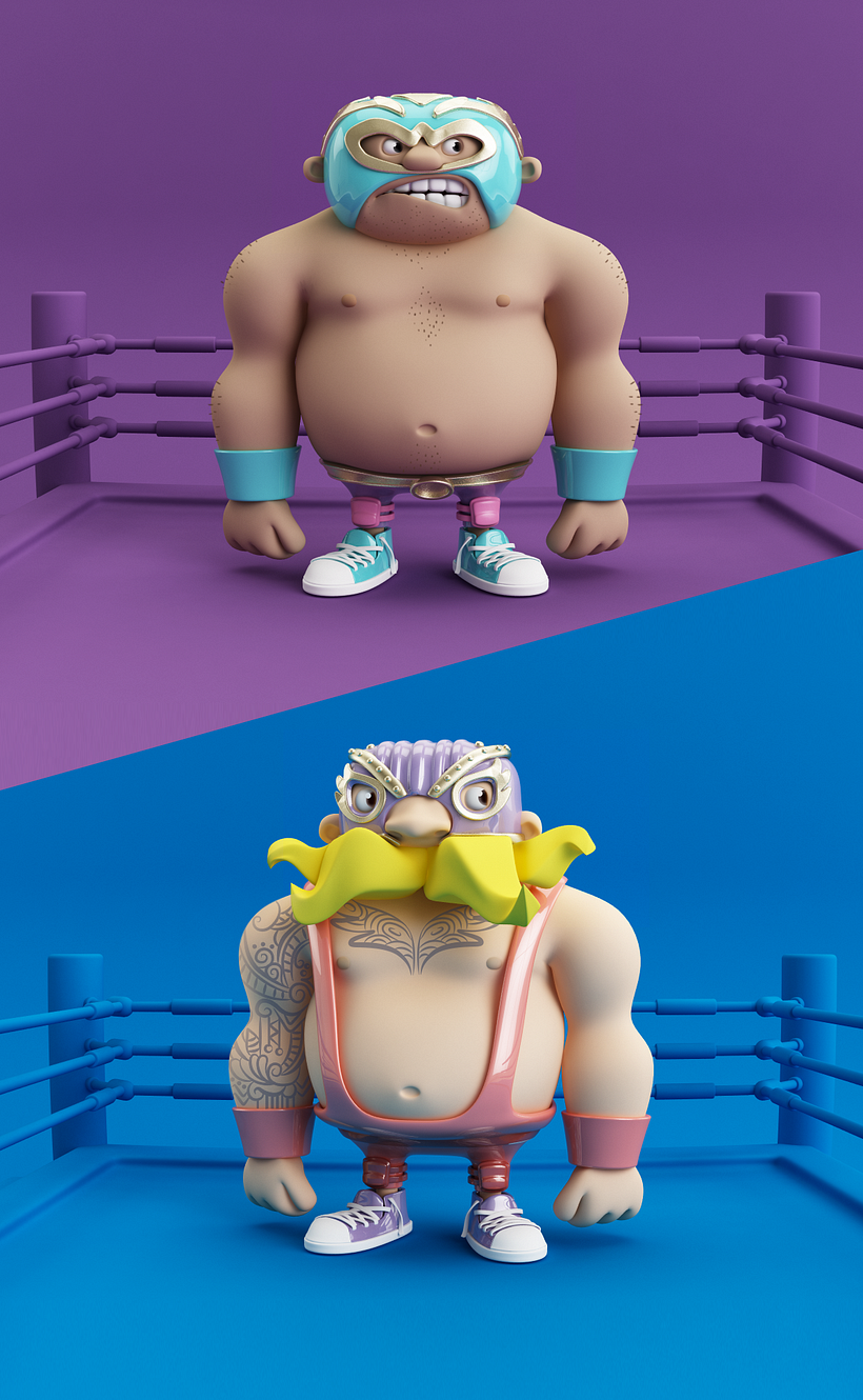 Luchadores Mexicanos - 3D