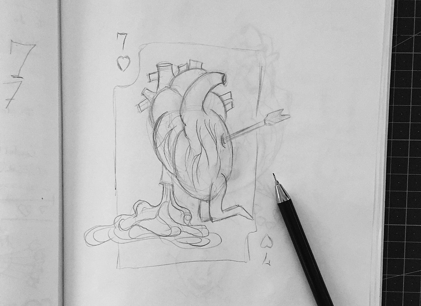 Playingarts contest - 7 hearts 3