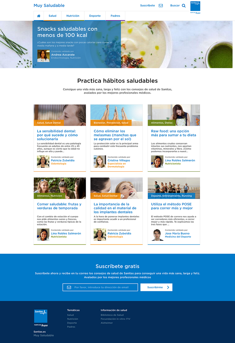 Sanitas | Muy Saludable - Desarrollo Web 1