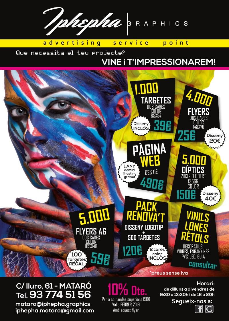  "Vine i t'impressionarem!" - Diseño gráfico. Campaña publicidad Iphepha Graphics - Publicidad