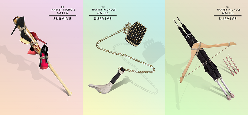 Harvey & Nichols Sales. Kampagne „Überleben“ 1