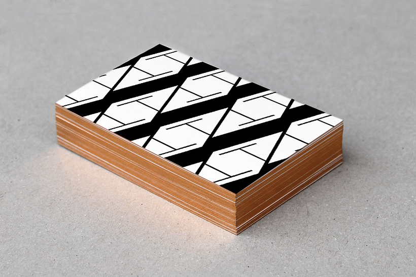 Tarjetas de visita con CANTOS metalizados 1