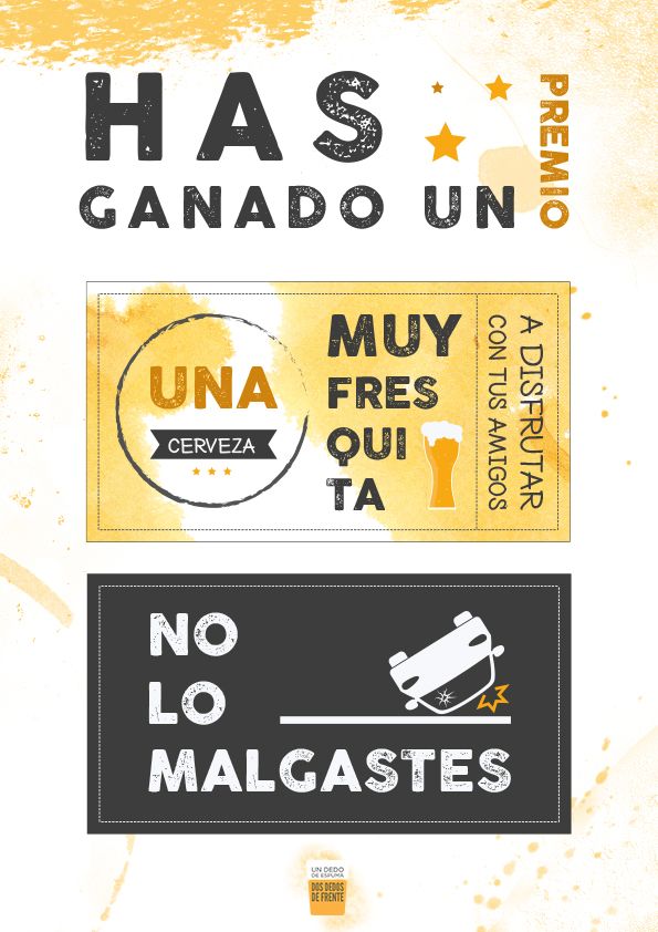 Cartel concurso "Un dedo de espuma, dos dedos de frente" -1